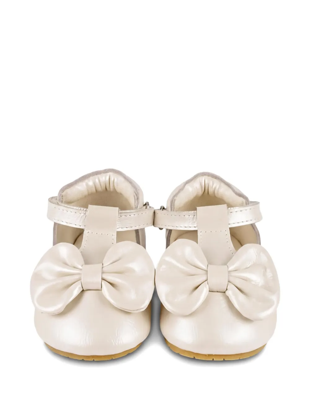 Donsje Meau babyschoentjes met strikdetail Beige