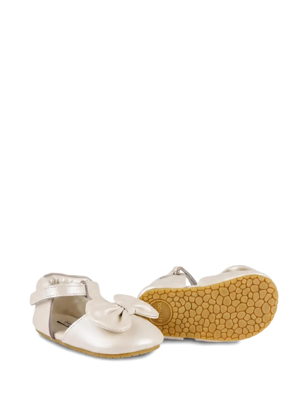 Donsje Meau babyschoentjes met strikdetail Beige