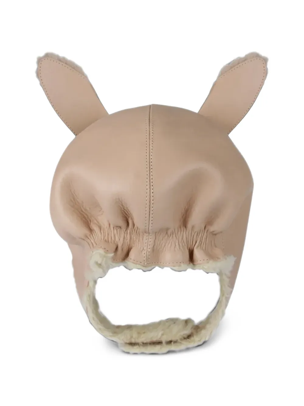 Donsje Kapi bunny leather hat Beige
