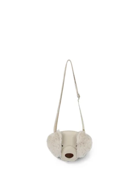Donsje furry-detail dog shoulder bag