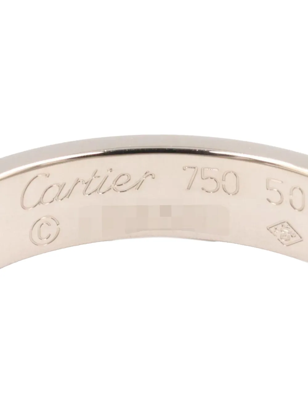  Cartier 2000-2007 18k White Gold Small Love Ring - Silver 