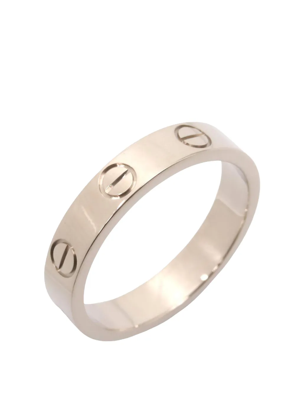  Cartier 2000-2007 18k White Gold Small Love Ring - Silver 