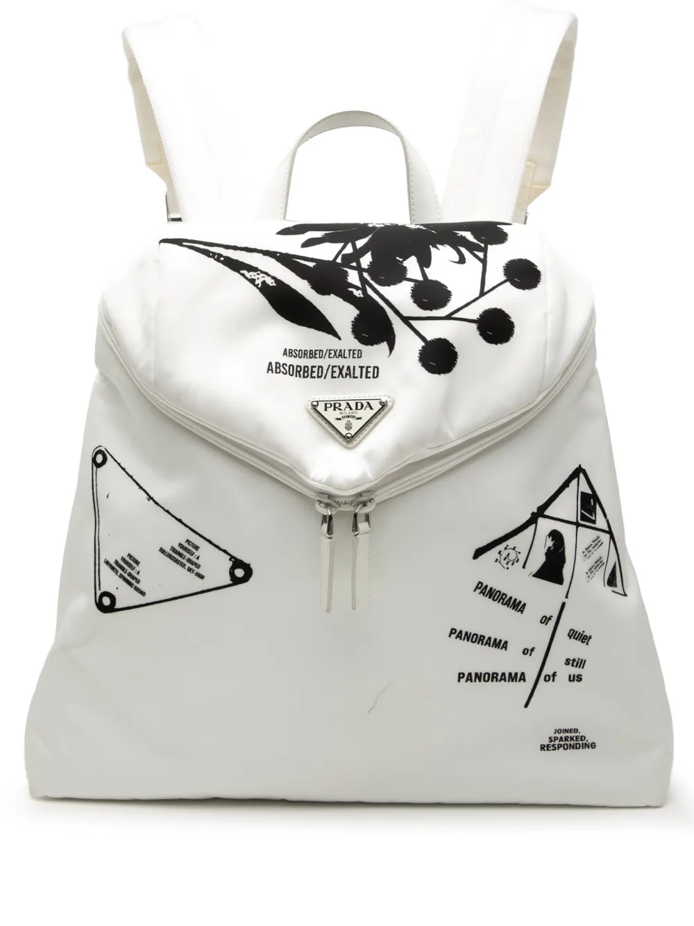 Prada Pre-Owned 2013-2025 Tessuto Signaux backpack - Bianco