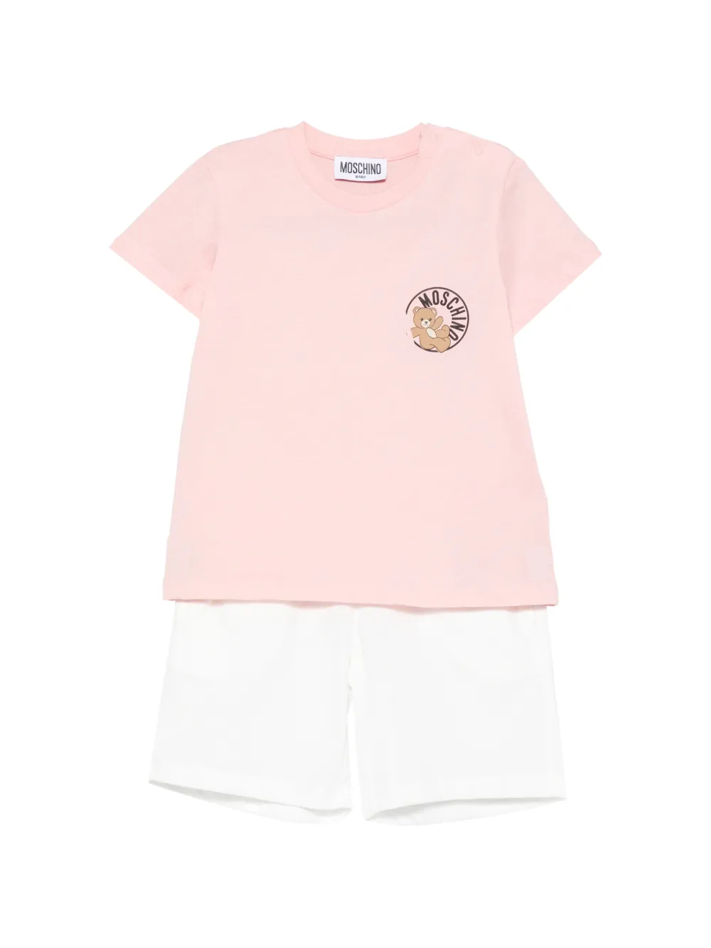 Moschino Kids teddy-bear-print shorts set - Rosa