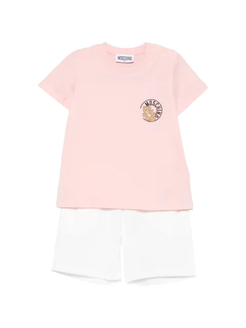 Moschino Kids teddy-bear-print shorts set