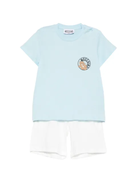 Moschino Kids teddy-logo shorts set