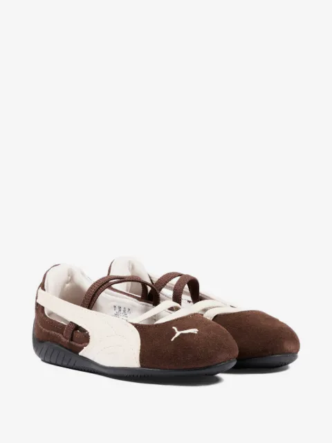 Puma Kids suede strap ballerina shoes
