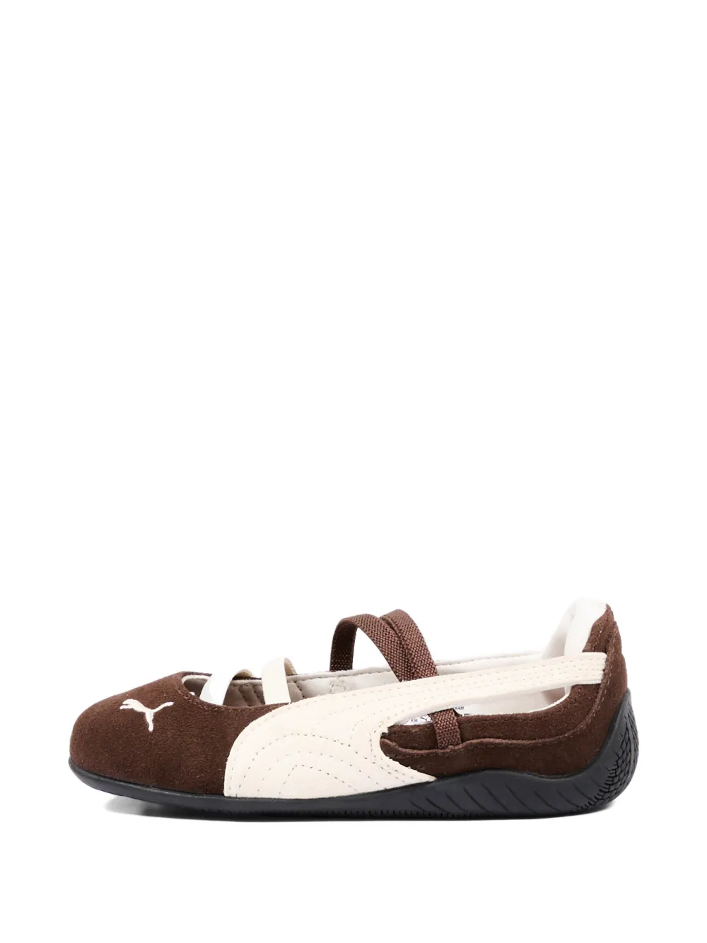 Puma Kids Suède ballerina's met bandje Bruin
