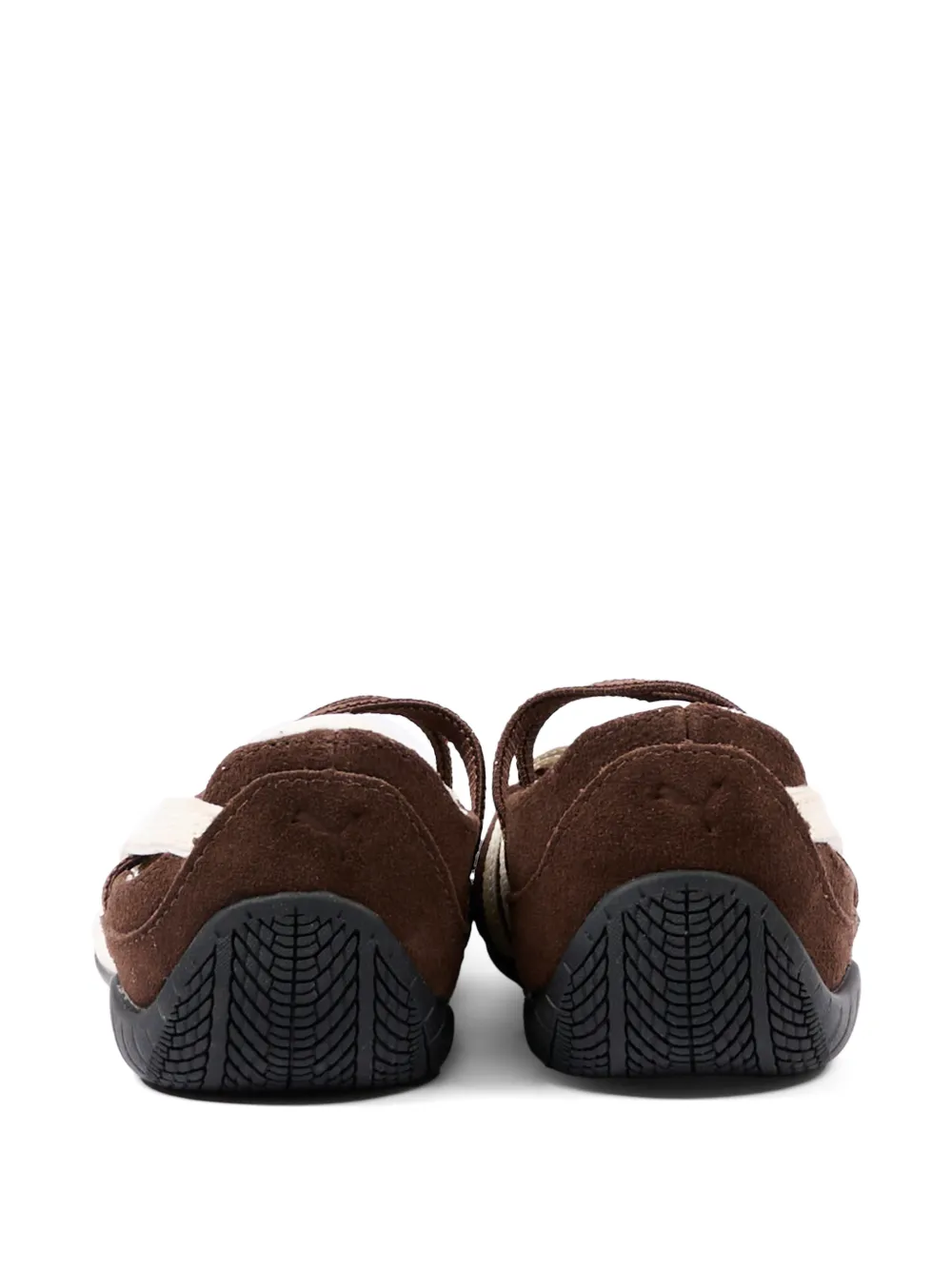 Suede Strap Ballerina Shoes