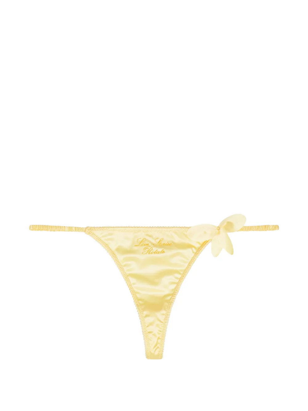 ROTATE BIRGER CHRISTENSEN embroidery flower thong - Giallo