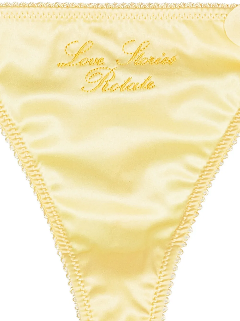  Rotate Birger Christensen Embroidery Flower Thong - Yellow 