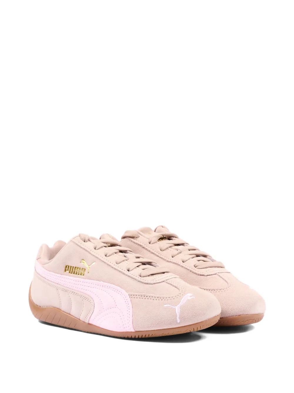 Puma Kids Low-top sneakers met logo Beige
