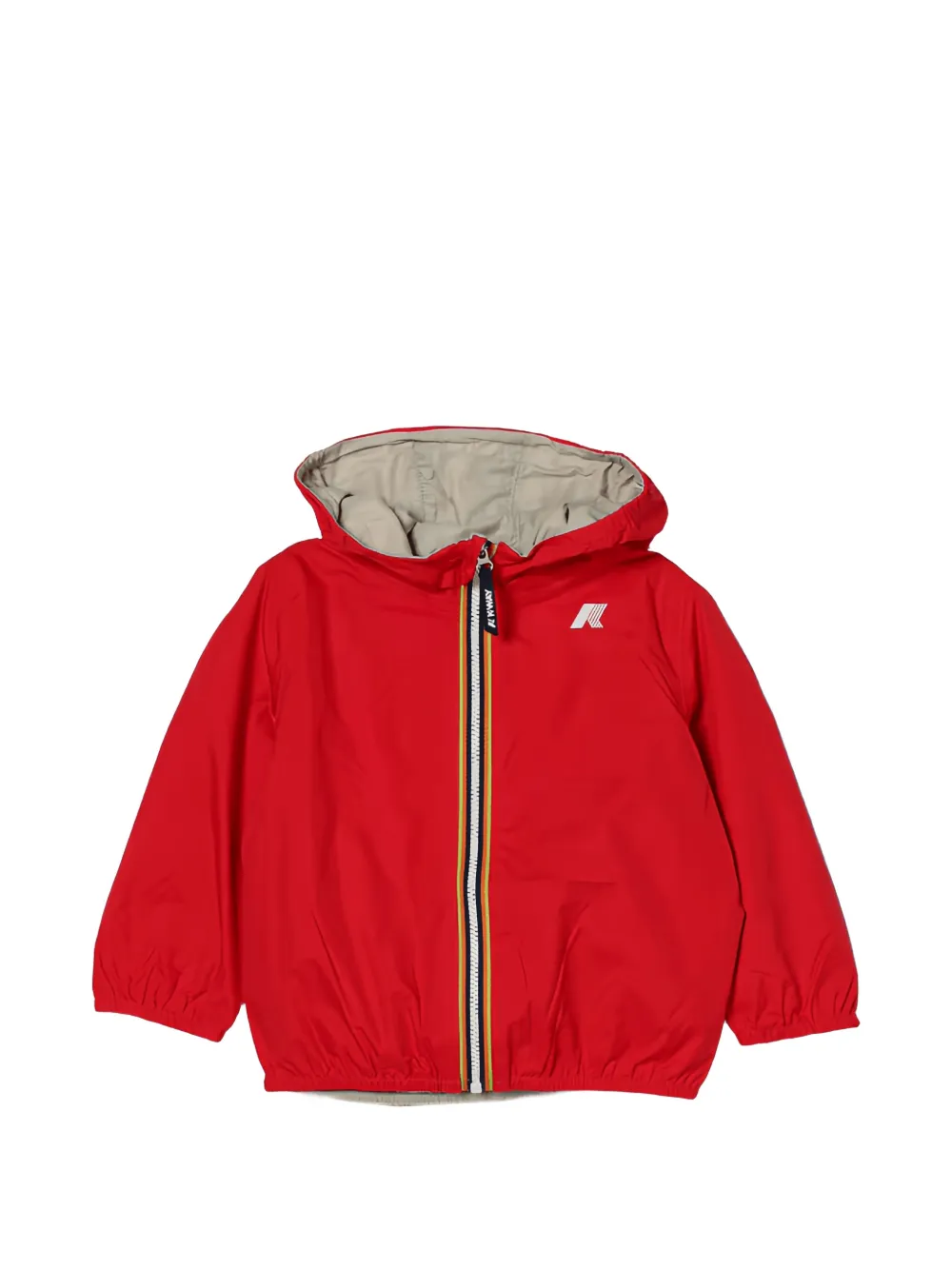 K Way Kids hooded zip jacket - Rosso