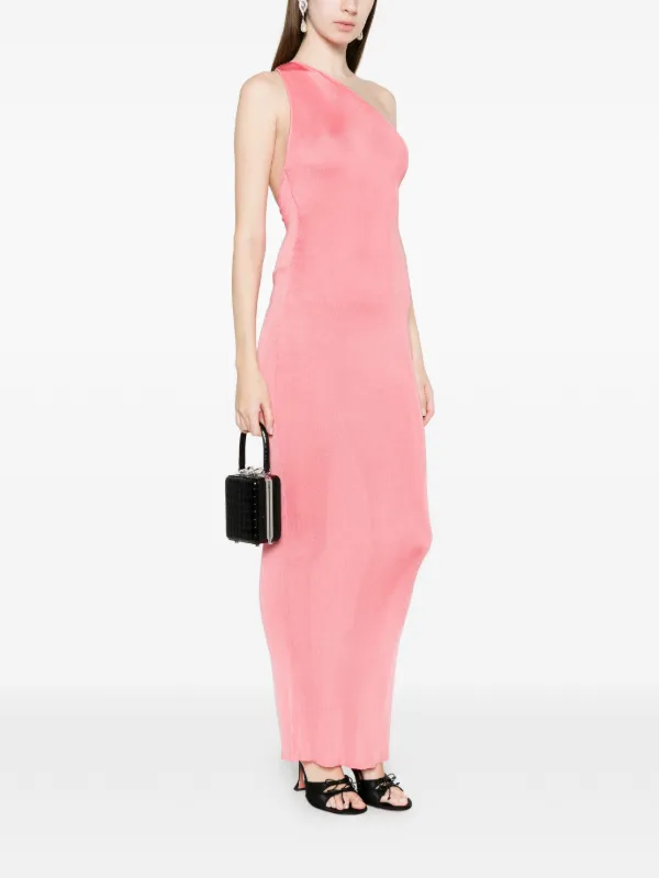 self portrait pink one shoulder dress Self-Portrait one-shoulder Maxi Dress | Pink