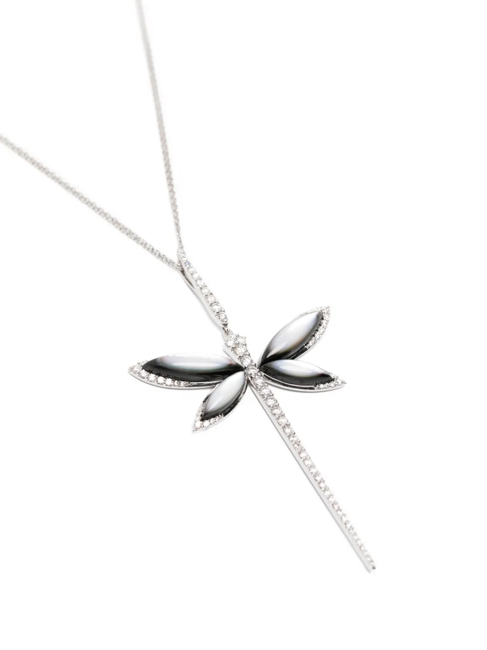  Anapsara Collar Dragonfly Con Diamante - Plateado 