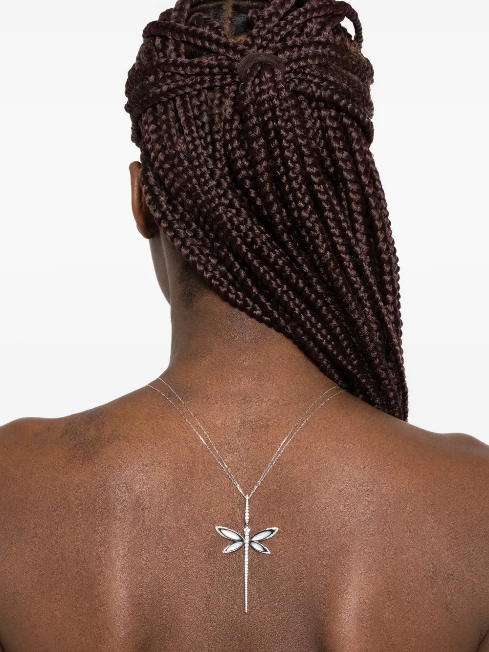  Anapsara Collar Dragonfly Con Diamante - Plateado 