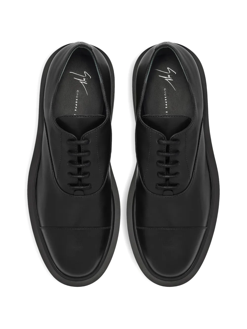 Giuseppe Zanotti Harald leren derby schoenen Zwart
