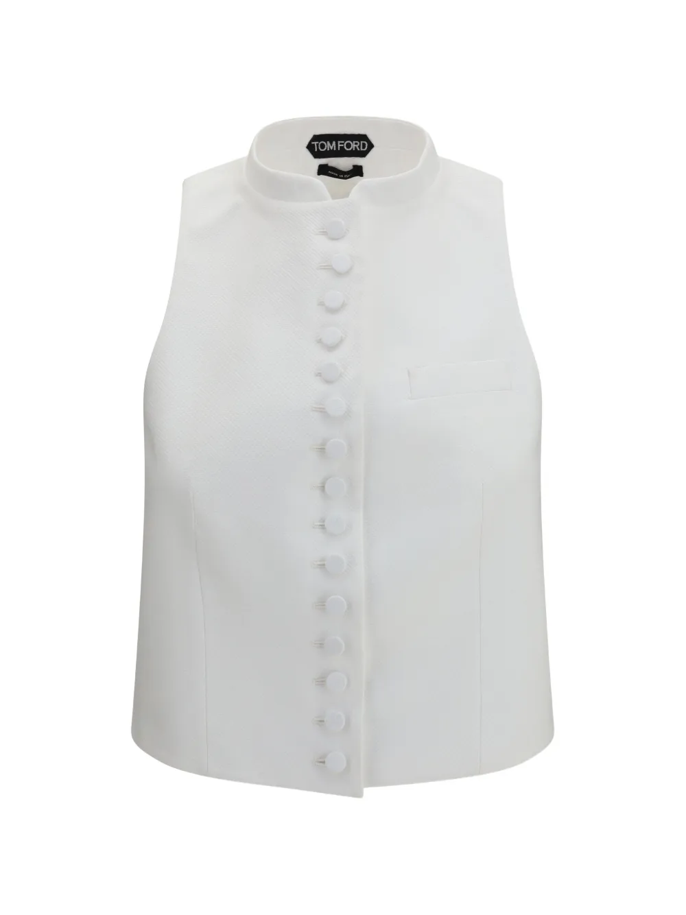 TOM FORD buttoned cotton waistcoat - White