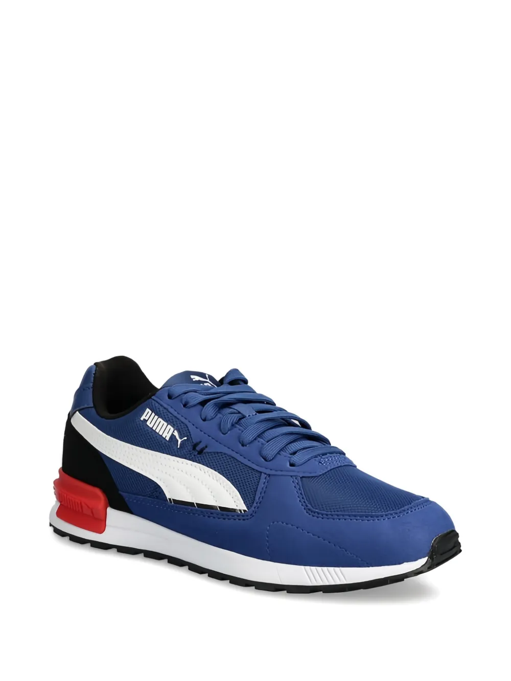 Puma Kids logo-detail lace-up sneakers - Blu