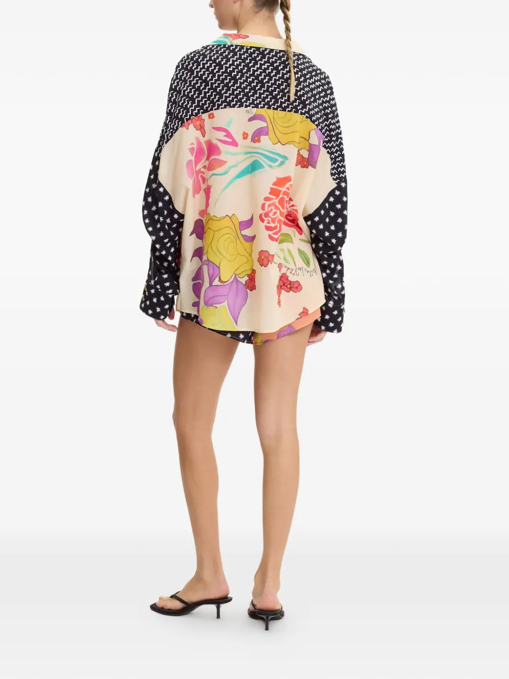 Donde Esteban Shorts met bloemenprint Zwart