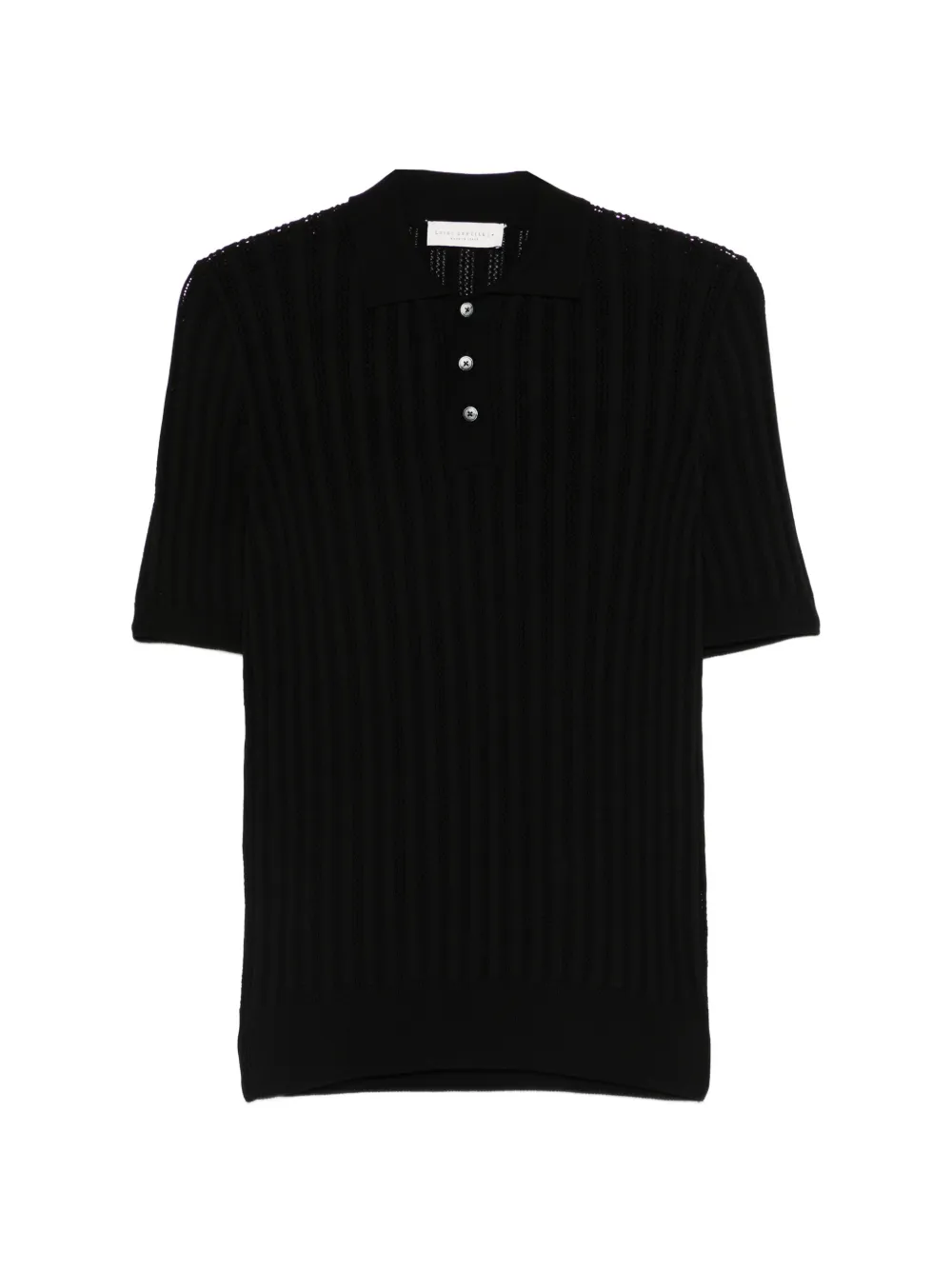 LUIGI GENTILE knit polo shirt - Nero