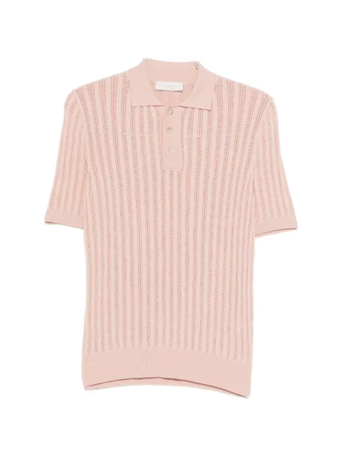 LUIGI GENTILE open-knit polo shirt