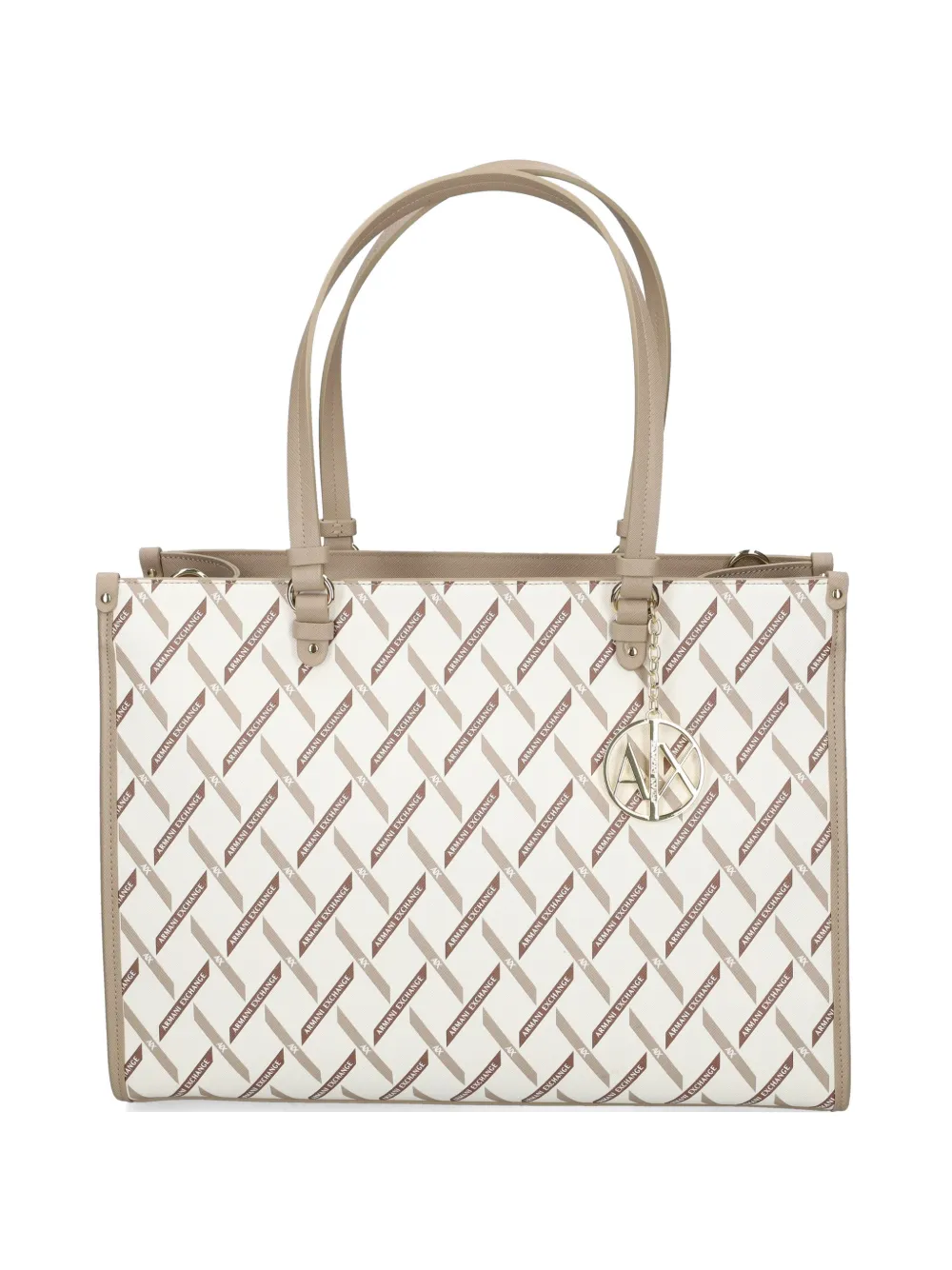 Armani Exchange Borsa tote con stampa - Bianco