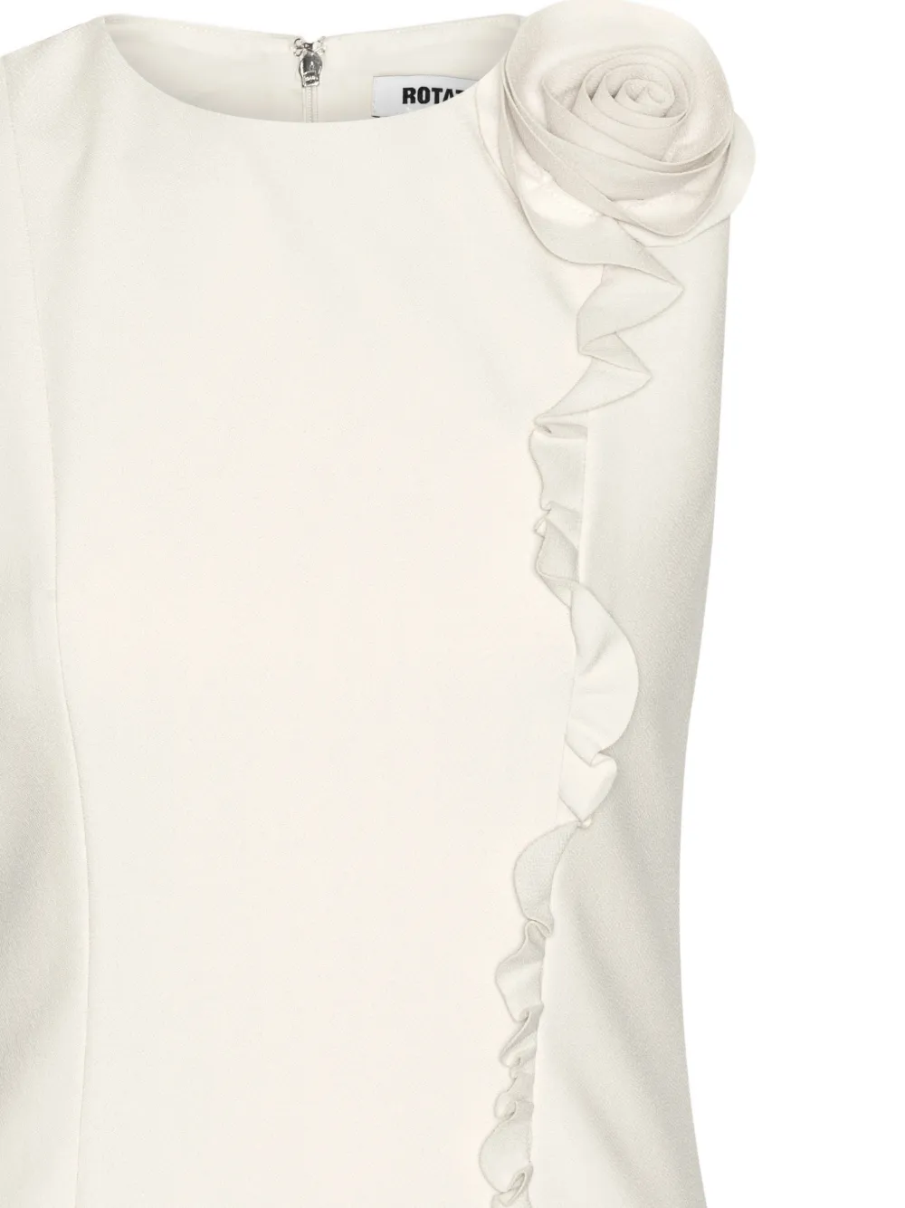 ROTATE BIRGER CHRISTENSEN Mini-jurk met ruches en bloemenprint Beige