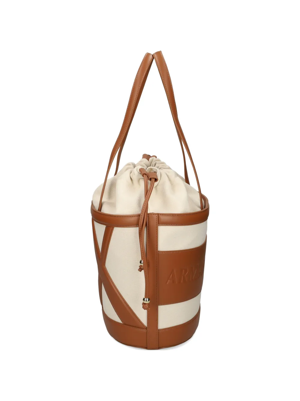 Armani Exchange Bucket-tas met trekkoordsluiting Beige