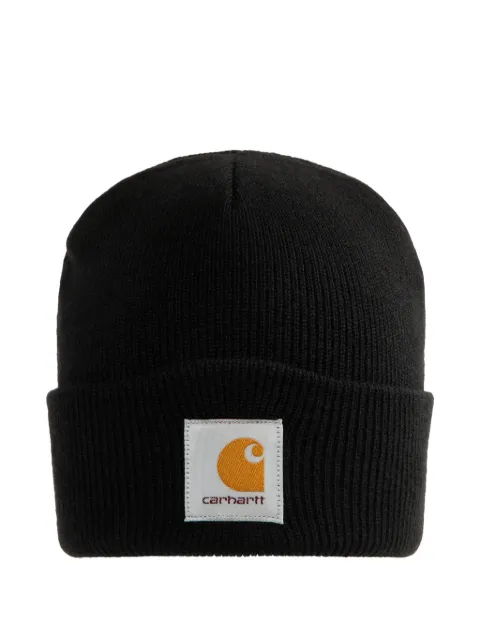 Carhartt WIP ribbed logo-patch beanie