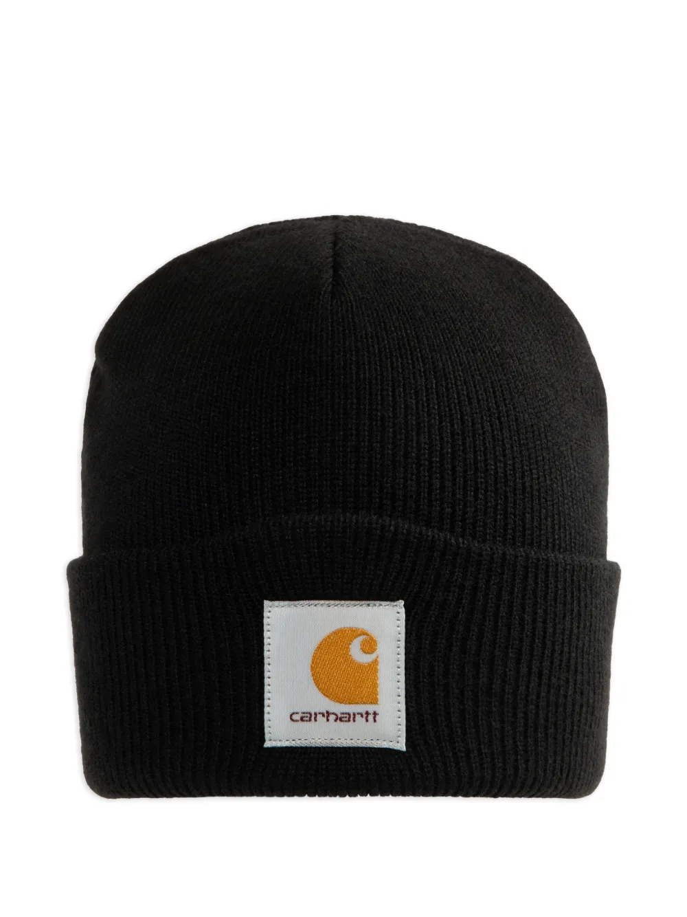 Carhartt WIP Geribbelde muts met logopatch Zwart