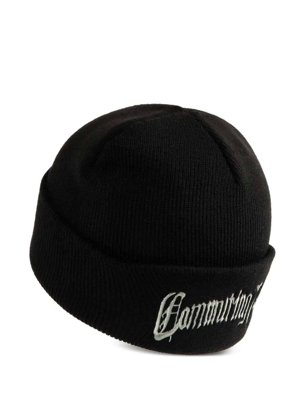 Carhartt WIP Geribbelde muts met logopatch Zwart