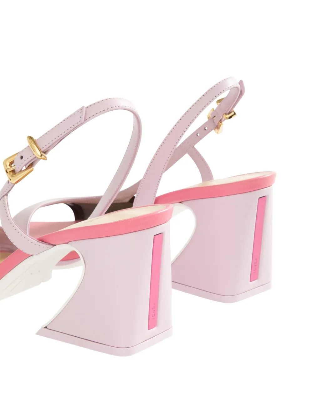 FENDI Sandalen met asymmetrische hak Paars