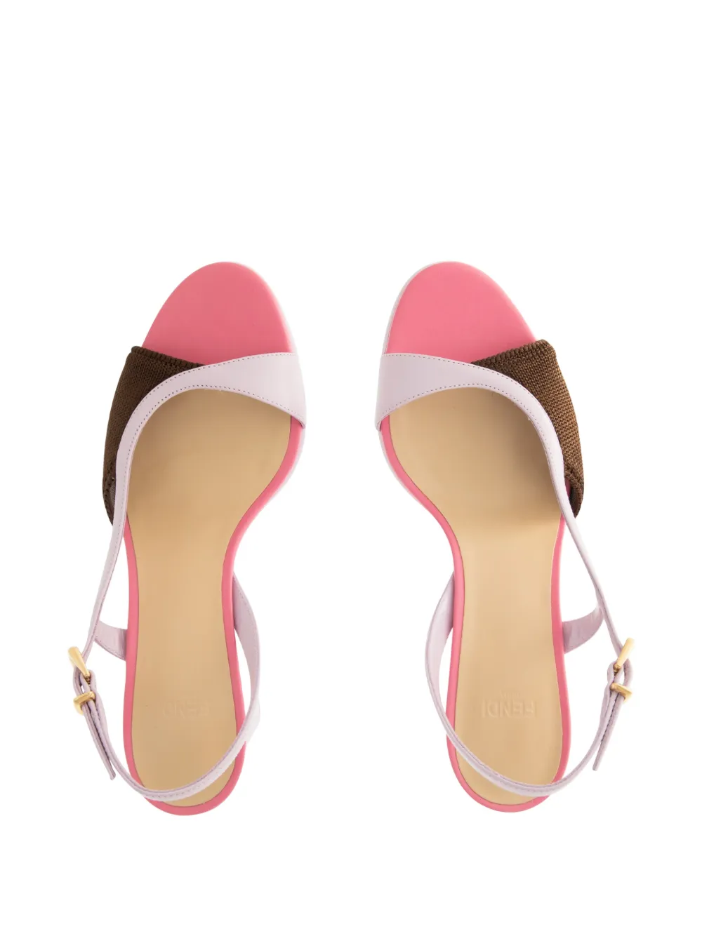 FENDI Sandalen met asymmetrische hak Paars