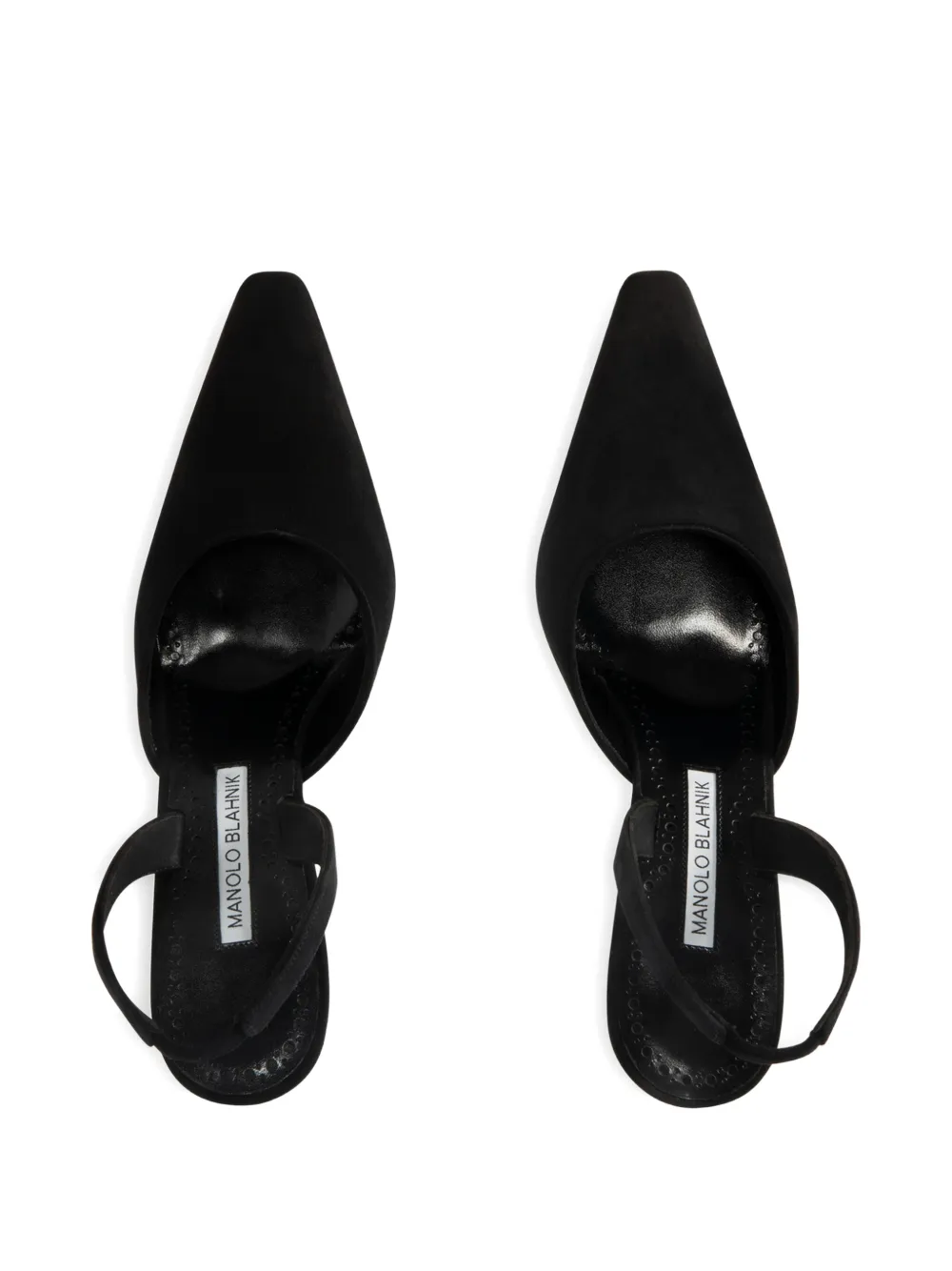 Manolo Blahnik Carolyne slingback pumps met puntige neus Zwart