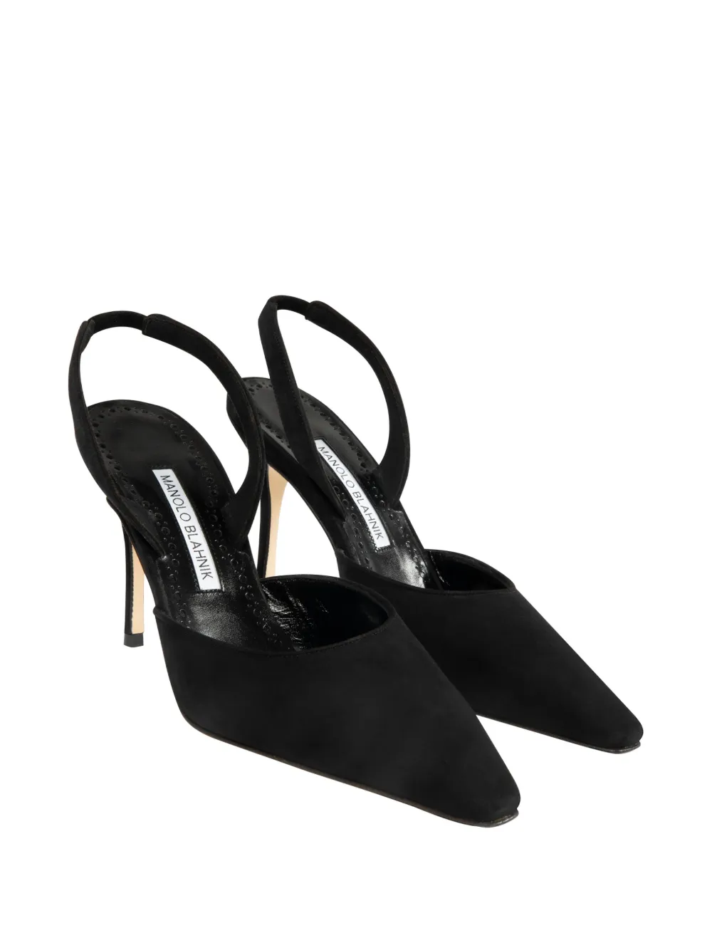 Manolo Blahnik Carolyne slingback pumps met puntige neus Zwart