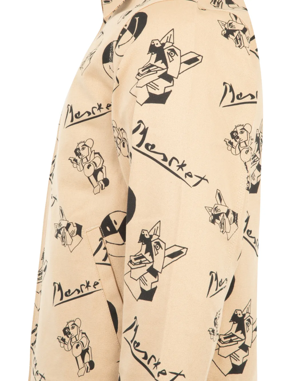 MARKET Smiley Cubism jack met patroon Beige