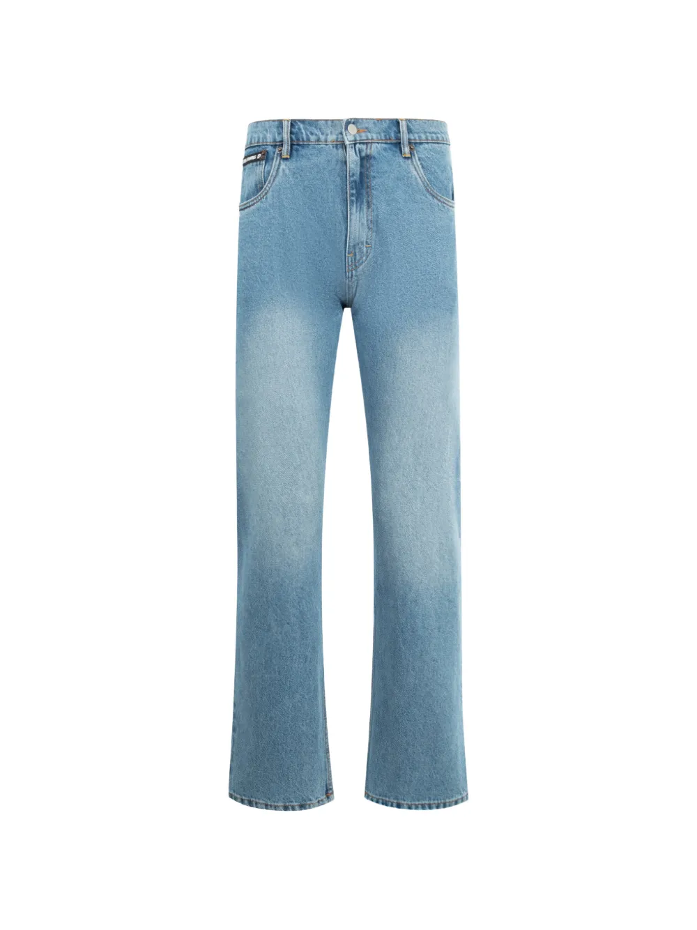 Pleasures Rotten skull-embroidered jeans - Blu