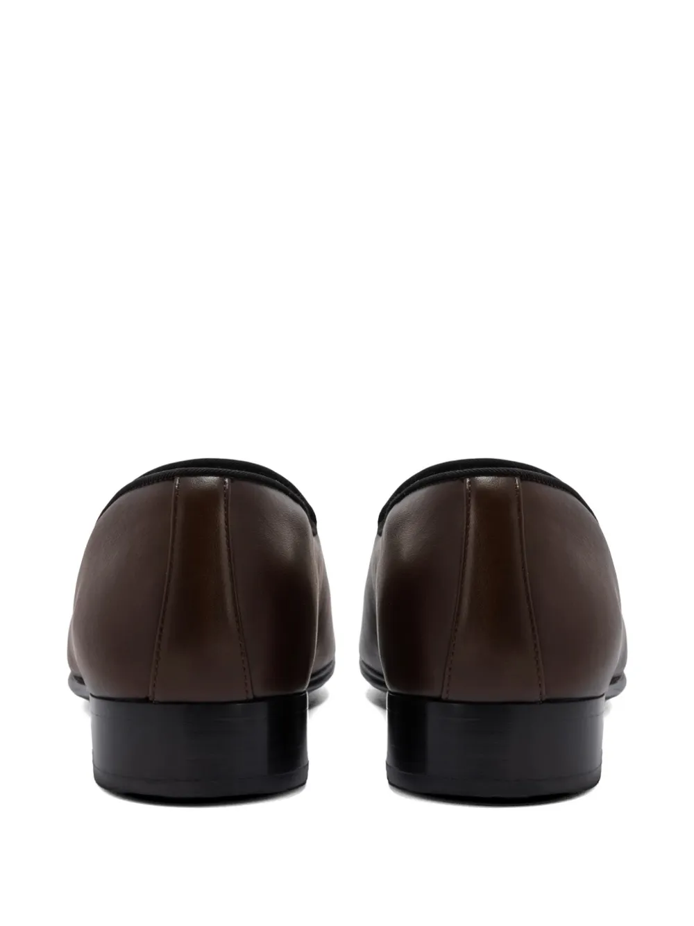 Giuseppe Zanotti Leren loafers met logo Bruin