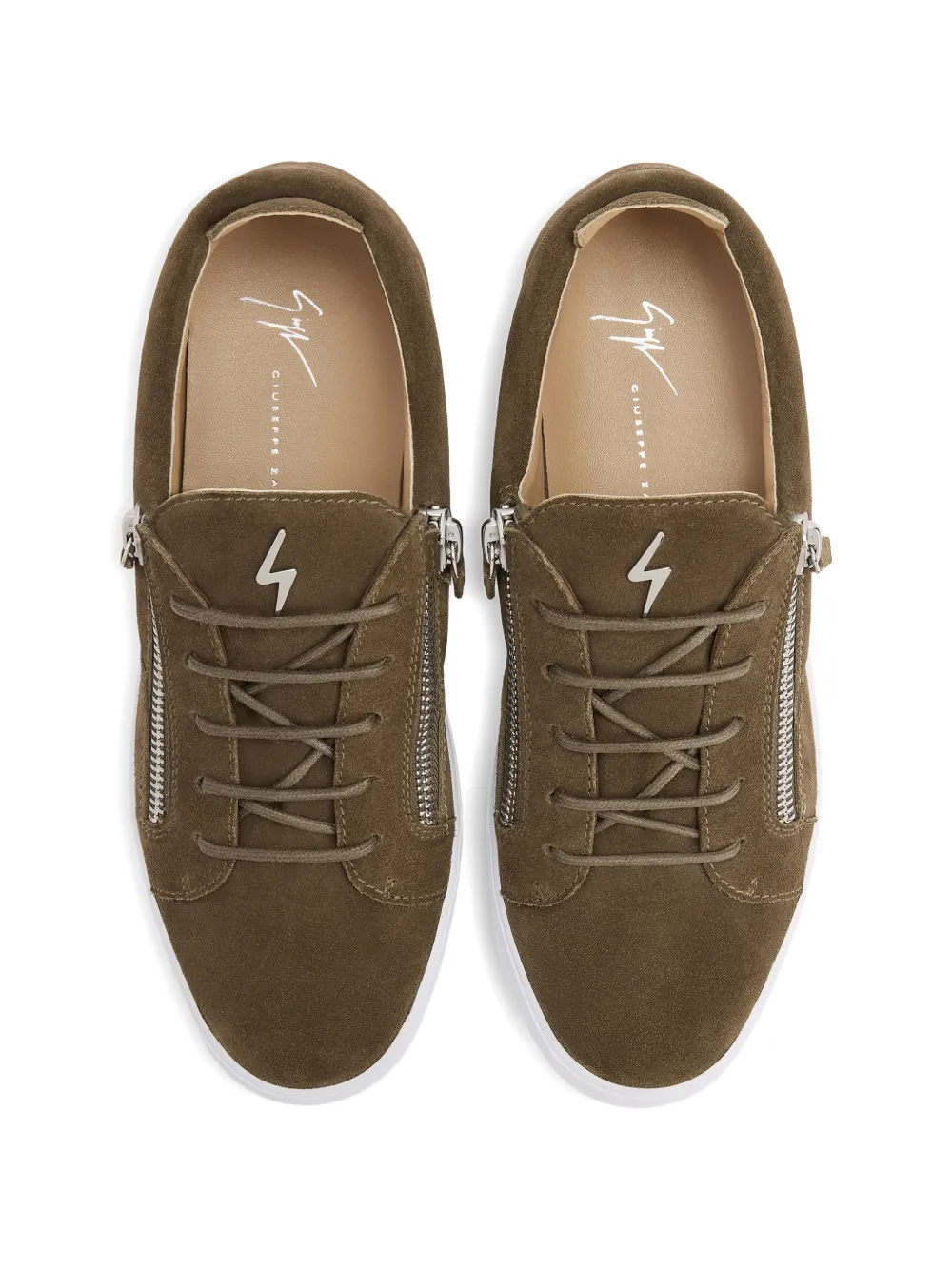 Giuseppe Zanotti Frankie sneakers met rits Groen