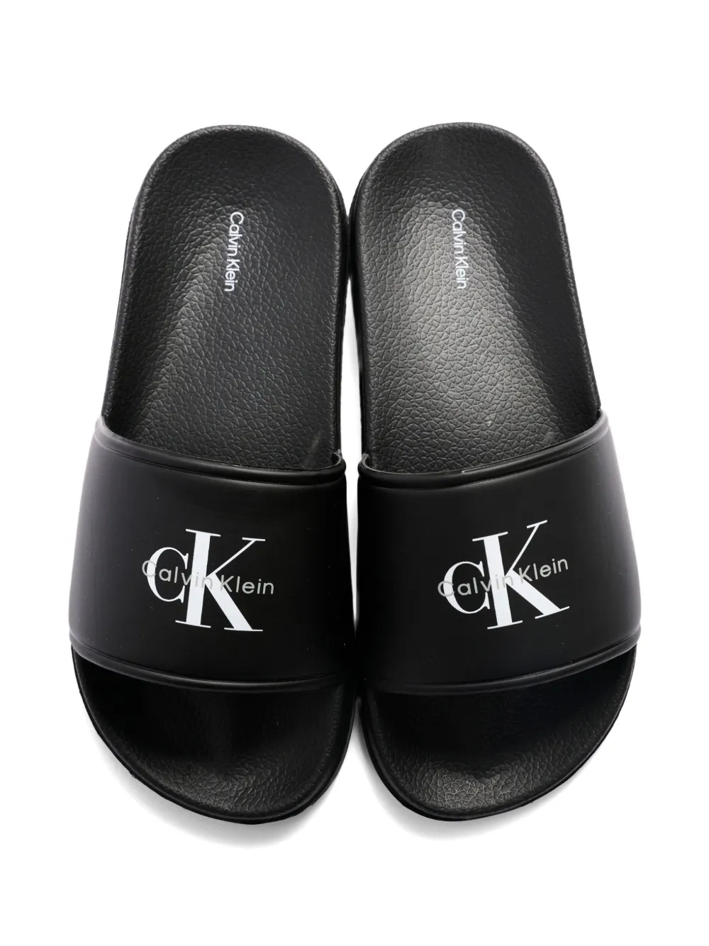 Calvin Klein Kids Sandalen met logo Zwart