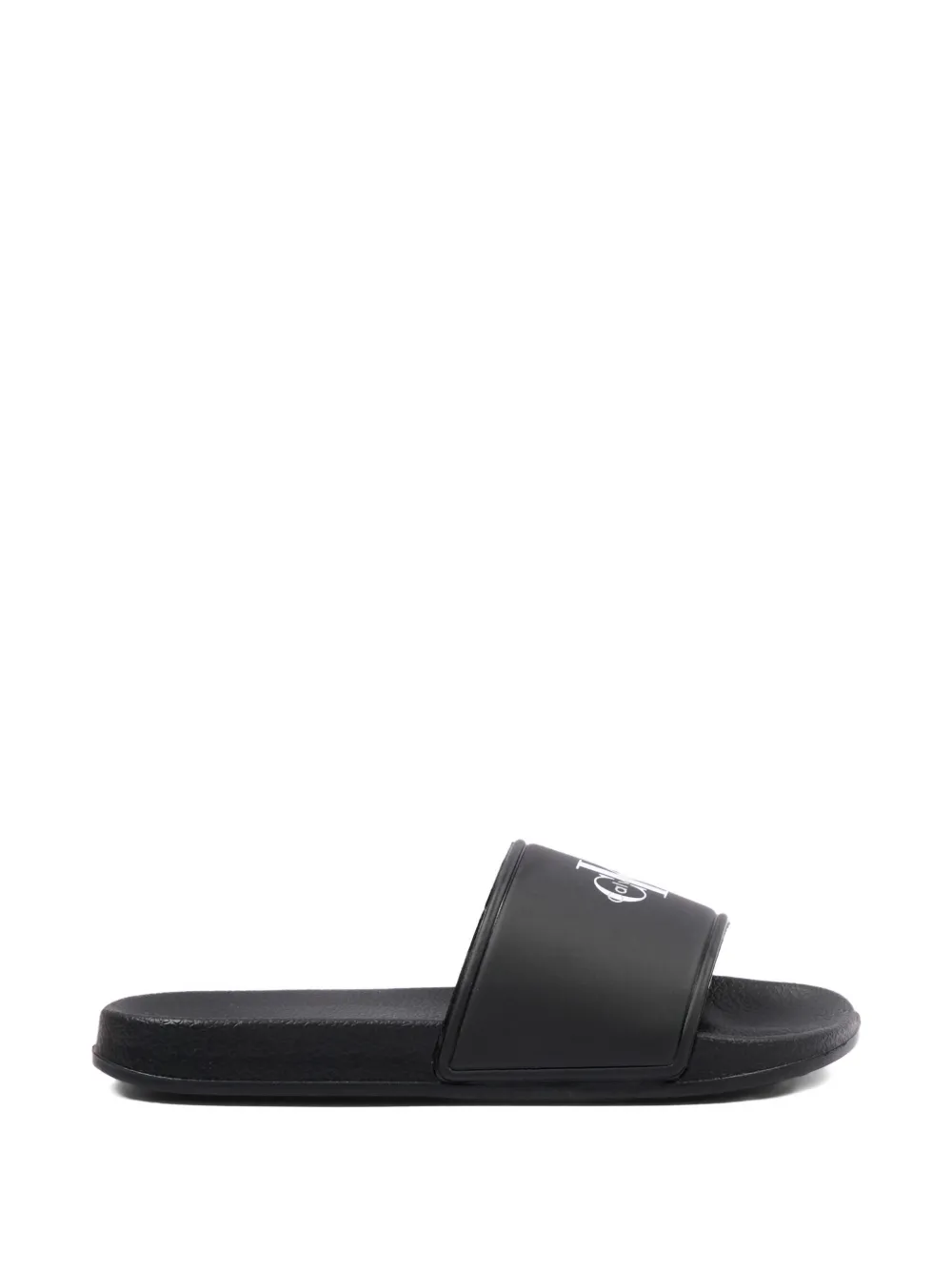 Calvin Klein Kids Sandalen met logo Zwart