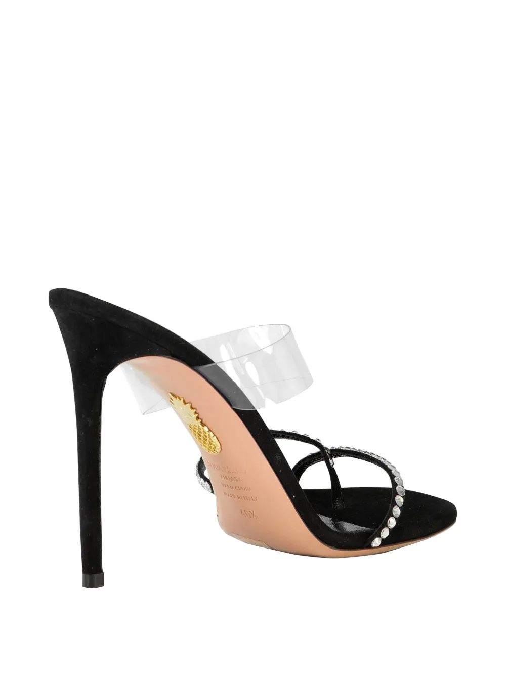 Aquazzura Movie rhinestone-strap sandals Zwart