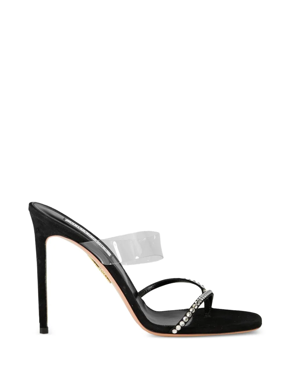 Aquazzura Movie rhinestone-strap sandals Zwart