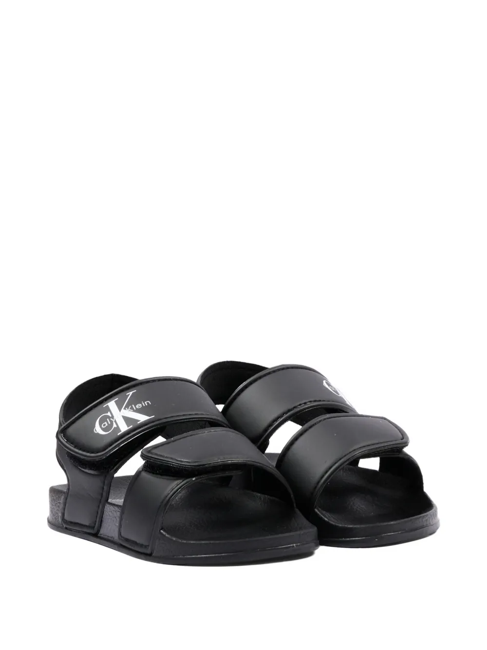 Calvin Klein Kids logo strap sandals - Nero