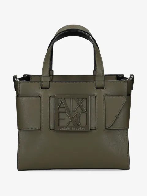 Armani Exchange tote con detalle del logo