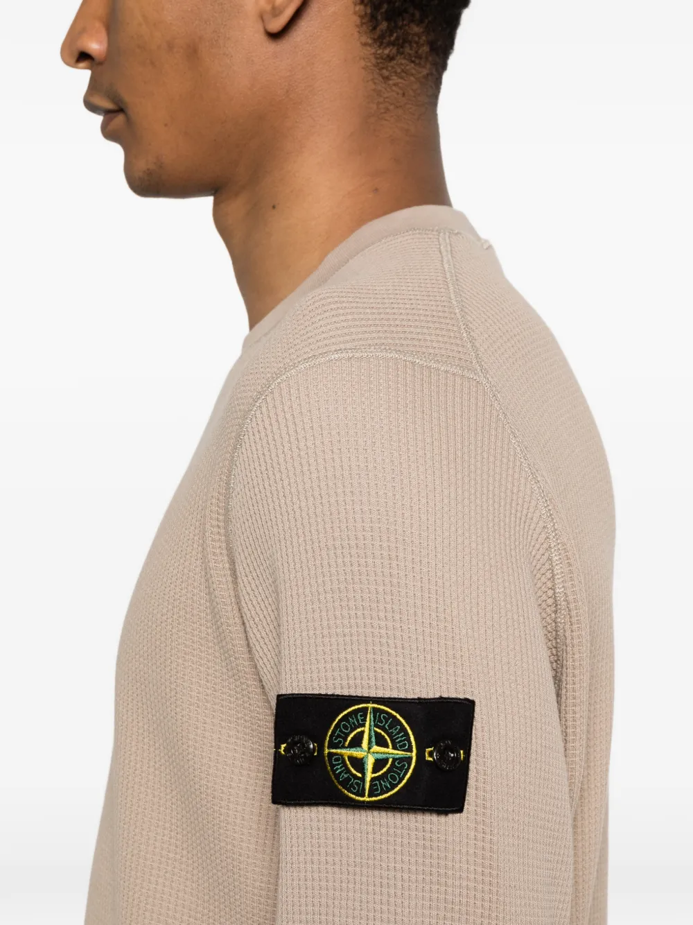 waffle-knit sweatshirt