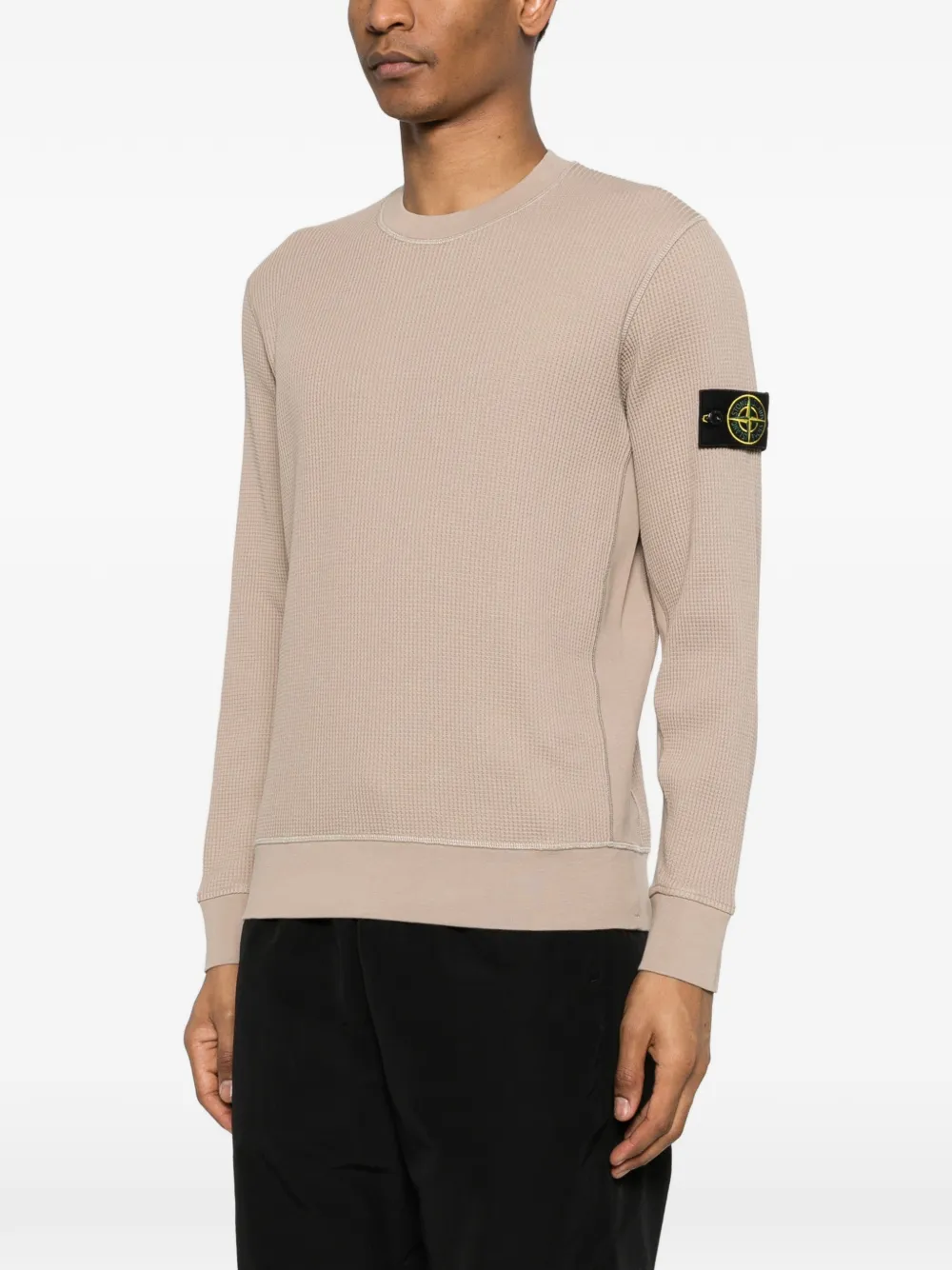 waffle-knit sweatshirt