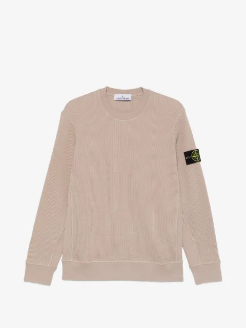 Stone Island 6100056 organic cotton waffle fleece sweater