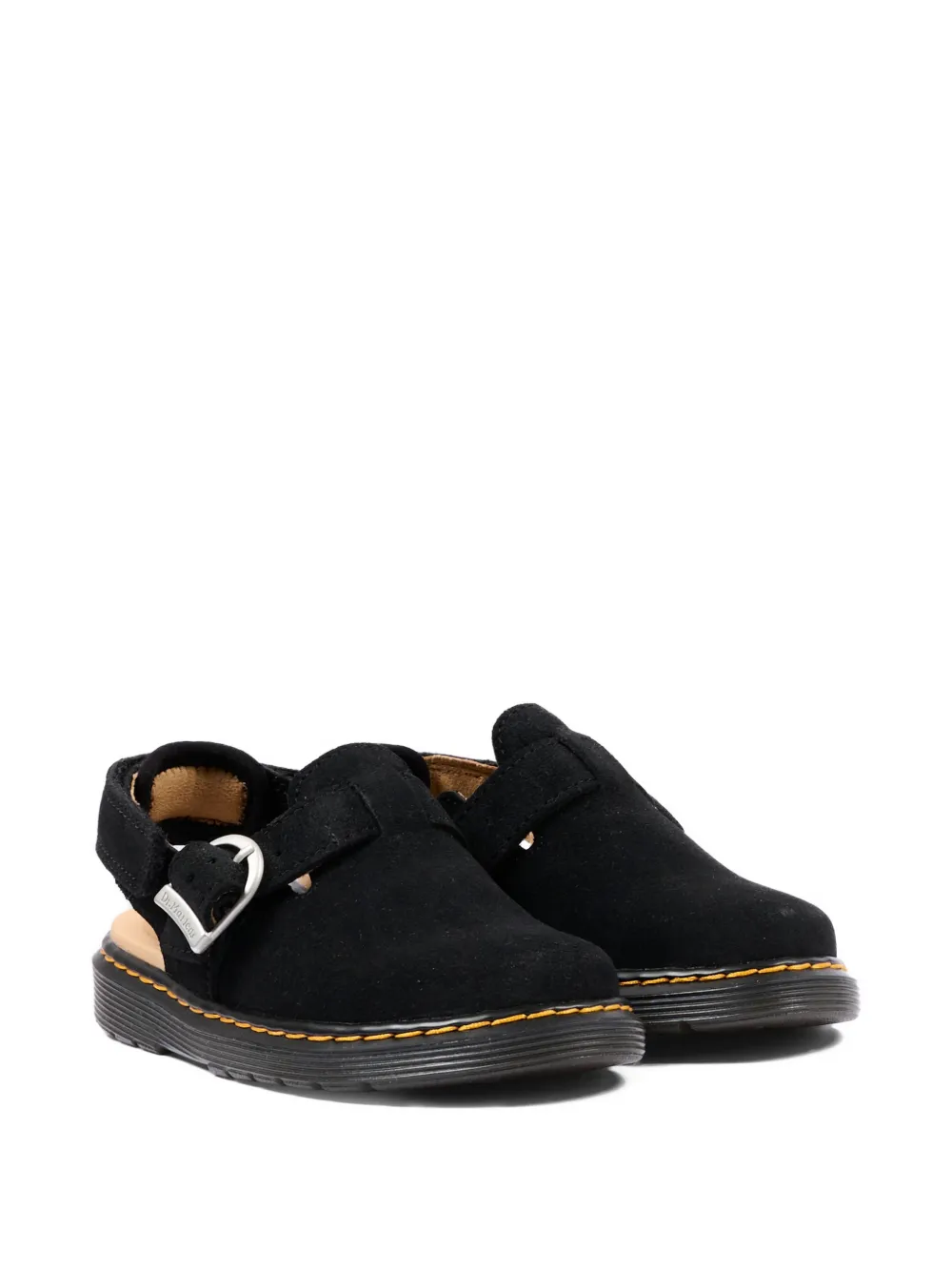 Dr. Martens Kids Jorgie buckle leather mules - Nero